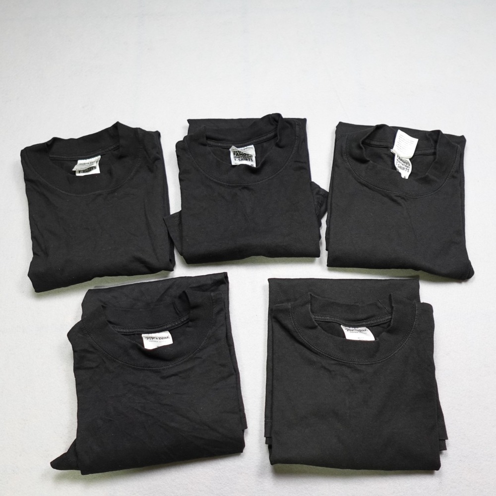 Shaka Wear T-Shirt Men M Black Heavyweight Garment Dye Lot of 5 0852